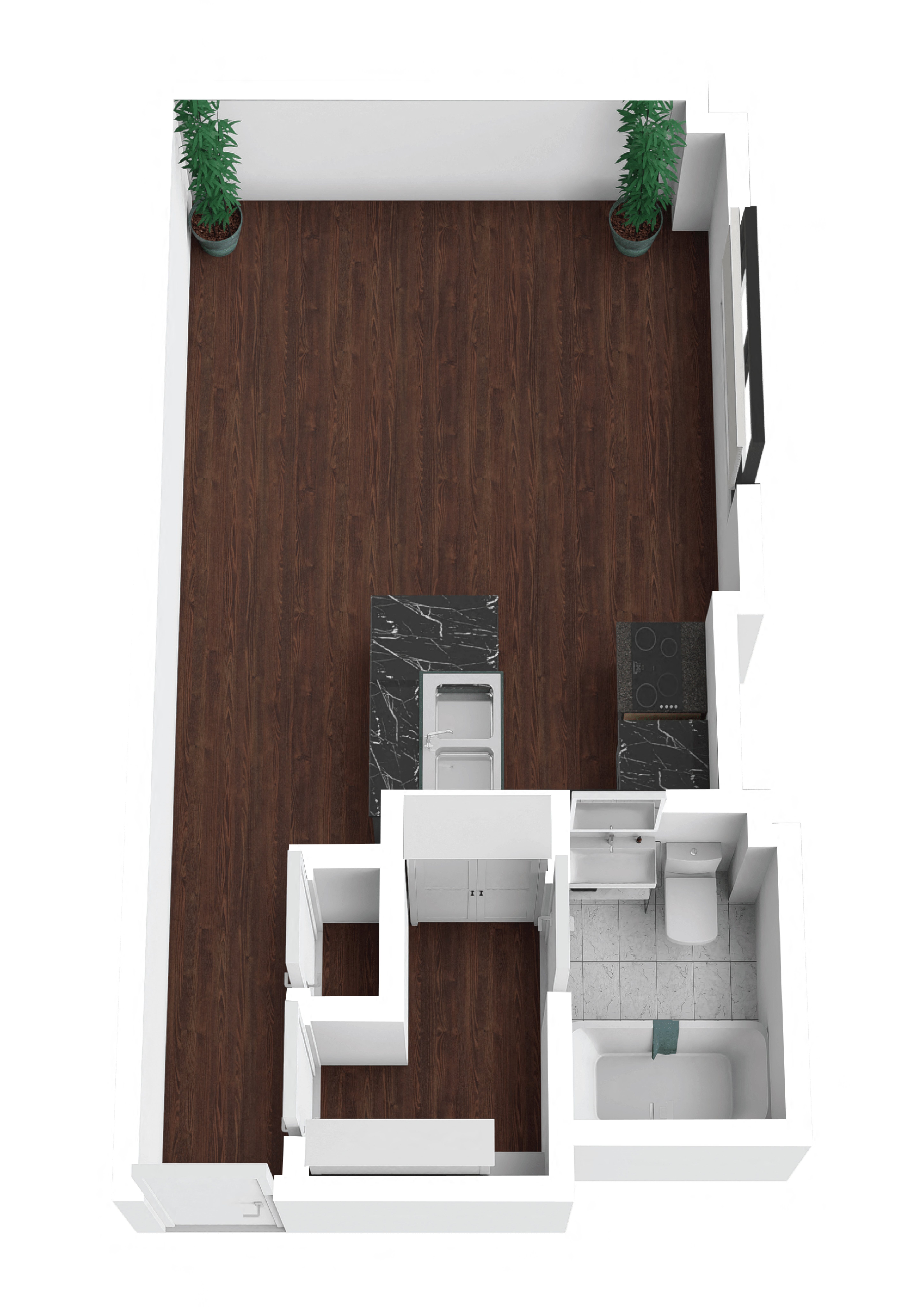 Studio Apartment floor plan